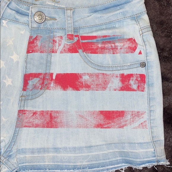 ChiQle Denim Architect Flag Shorts - Picture 6 of 6